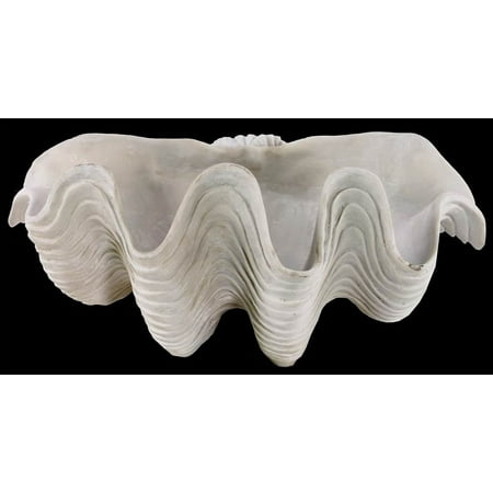Urban Trends Resin Open Valve Clam Seashell Sculpture