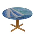 thumbnail image 3 of Orinice Sailboat Ocean Blue Sky Round Table Cover Stain Resistant Washable Indoor Outdoor Tablecloth Kitchen Dining Wedding Parties 100% Polyester Fiber 42-46, 3 of 8