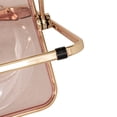 thumbnail image 6 of LeisureMod Lawrence Acrylic Folding Chair Gold Metal Frame Set of 4 in Rose Pink, 6 of 10