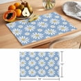 thumbnail image 6 of Blue Daisy Placemats Set of 8 Spring Floral Elegant Pastoral Botanical Place Mats Indoor Wipeable Table Mats Washable Cloth Dining Table Placemats for Kitchen Holiday Party Home Decor 13x19 Inch, 6 of 9