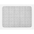 thumbnail image 1 of Geometric Bath Mat, Neutral Scribble Effect Hand Drawn Style Rounds with Symmetric Repetition, Plush Bathroom Decor Mat with Non Slip Backing, 29.5" X 17.5", Pale Grey White, by Ambesonne, 1 of 2