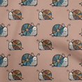 thumbnail image 1 of oneOone Cotton Poplin Rose Brown Fabric Wreath Personalized Name Quilting Supplies Print Sewing Fabric By The Yard 42 Inch Wide, 1 of 6