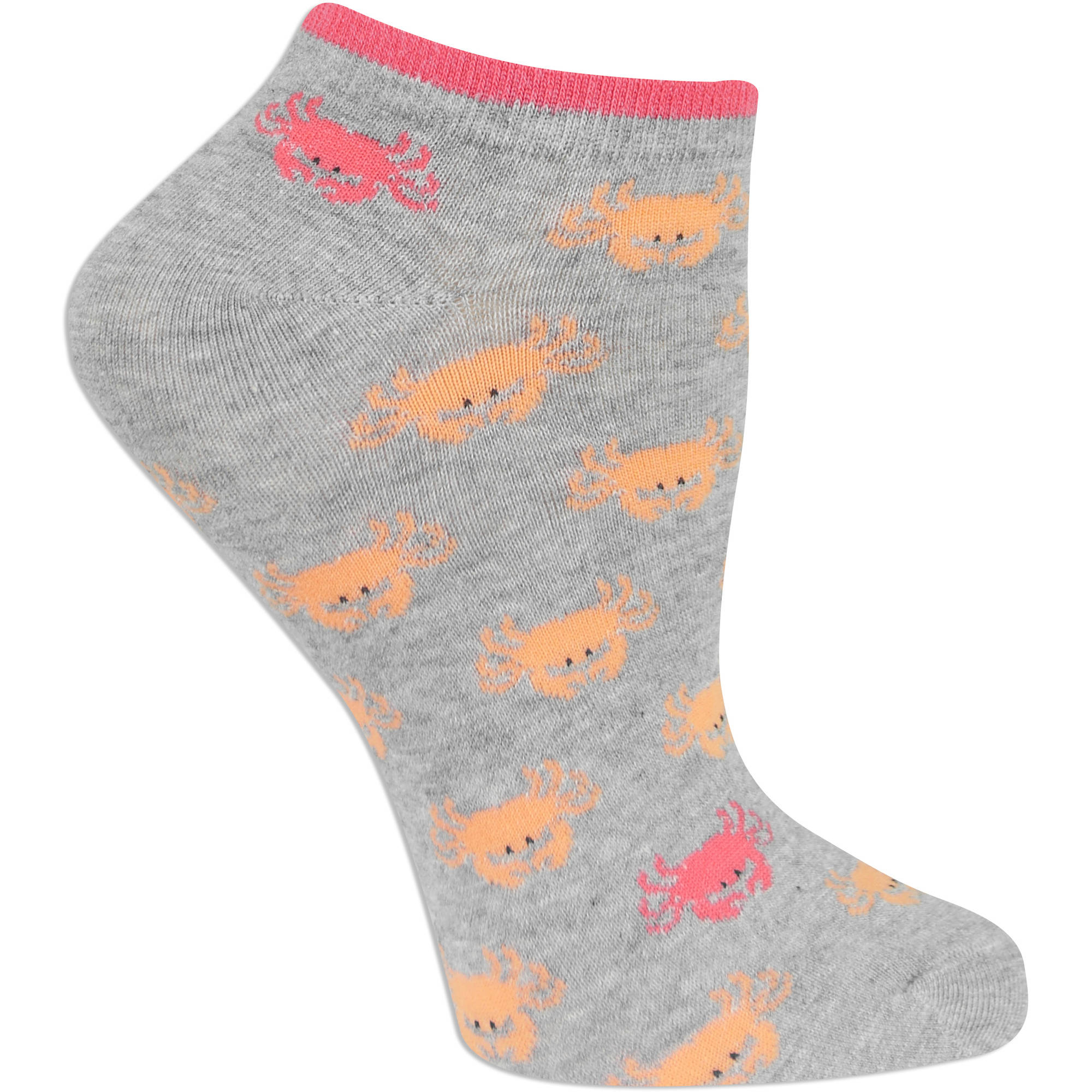 No Boundaries Women's Fashion Print Low Cut Socks 3 Pack Walmart