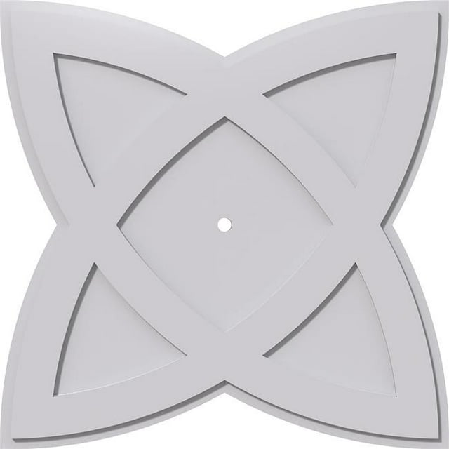 Ekena Millwork CMP32CM-01000 32 Po OD x 1 Po ID Carré Cosmo Architecture Grade Médaillon de Plafond Contemporain PVC
