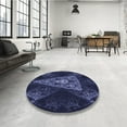 thumbnail image 4 of Ahgly Company Machine Washable Indoor Rectangle Transitional Night Blue Area Rugs, 2' x 4', 4 of 7