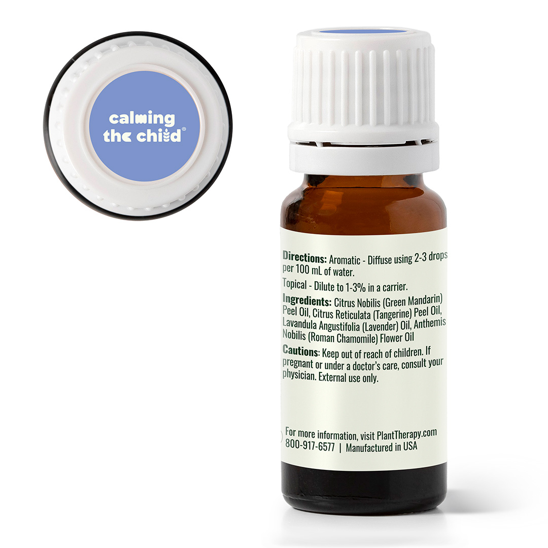Plant Therapy Kids Calming The Child Essential Oil Blend - Relaxing and Soothing Blend 100% Pure, KidSafe, Undiluted, Natural Aromatherapy 10 mL (1/3 oz)