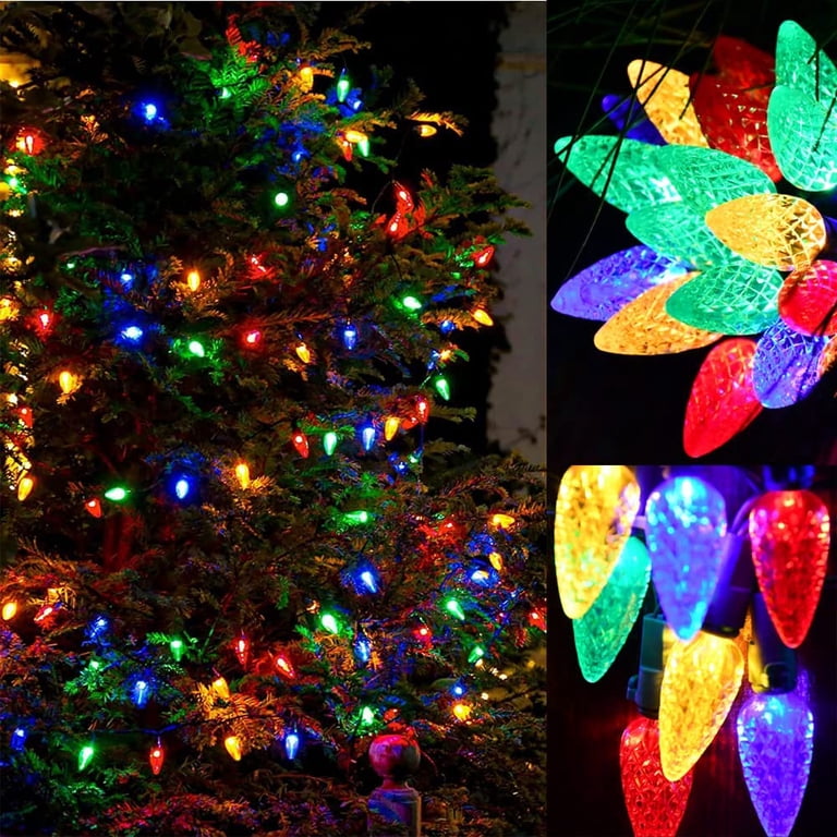 ZOELNIC C6 Strawberry Solar Lights, 50 LED Outdoor Xmas Garden