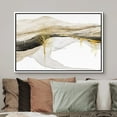thumbnail image 3 of PixonSign Framed Canvas Print Wall Art Abstract Gold Geometric Mountain Range Nature Wilderness Illustrations Modern Art Rustic Zen Landscape Colorful - 24"x36" White, 3 of 5