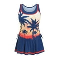 thumbnail image 4 of GEWSEY Women's Built in Bra Tankini Top No Bottom Loose Fit Tank Tops Swimsuits Navy, 3XL, 4 of 8