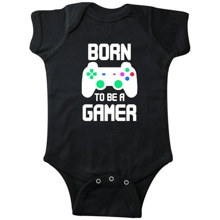 

Inktastic Born to be a Gamer with Controller Gift Baby Boy or Baby Girl Bodysuit