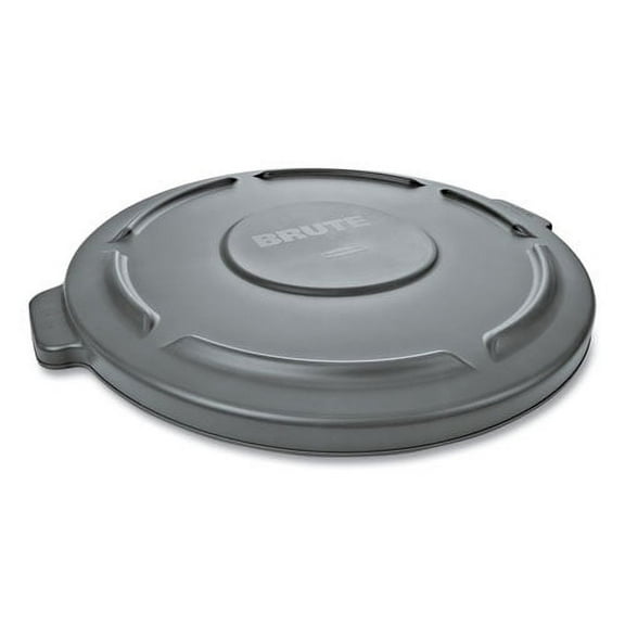 Round Flat Top Lid, For 32 Gal Round Brute Containers, 22.25" Diameter, Gray | Bundle of 5 Each