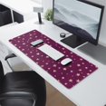 thumbnail image 2 of Long Mouse Pads for Desk,Purple Christmas Star Pattern Desk Mats on Top Of Desks, Desk Mouse Pad Extra Large with 3mm Non-Slip Base and Stitched Edge for Gaming,Office,Work,Home 31.5x11.8in, 2 of 5