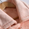 thumbnail image 5 of Womens Bath Robe Solid Color Thickened Long Coral Fleece With Pocket Plus Size Women Pjs,Pink,M, 5 of 8