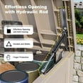 thumbnail image 3 of Coffre de Terrasse de Rangement Extérieur en Résine Gris de 150 gal - Étanche, Couvercle Verrouillable et Poignées pour Meubles de Patio, Outils de Jardin, 3 of 7