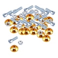 thumbnail image 2 of Miulika 20 Pieces Screws for License Plate Frame, Engine Compartment, Bumper, Mudguard Golden, 2 of 9