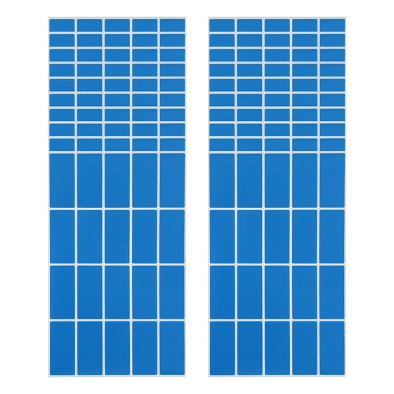Unique Bargains Handwritable Rectangle Gift Stickers 1.57"x0.75" 20 Pcs Blue