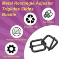 thumbnail image 3 of 50PCS Hebilla deslizante ajustable de metal 4/5" ajustador de correas de webbing para reemplazo de bolsas de cinturón y mochilas negra, 3 of 7