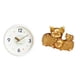 thumbnail image 1 of Reloj de pared decorativo moderno con figura de cerdo de la , escultura de resina, silencioso, sin , números para decoración de es, 1 of 8