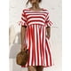 thumbnail image 2 of Vestido De Playa De Manga Corta, Vestido Informal De Vacaciones Con Cuello Redondo Para Verano Y Primavera, Ropa De Mujer, 2 of 4