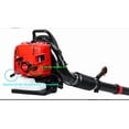 thumbnail image 3 of YNCE 75.6CC Backpack Gas Powered Leaf Blower, Commercial 900CFM 5HP 4 Stroke Powerful Lightweight Gasoline Grass Lawn Blower with Harness Air-Cooled & Fuel Tank for Yard Lawn Care, Snow Removal (Red), 3 of 9
