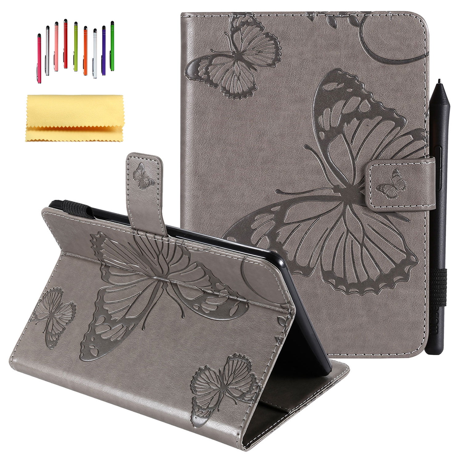 Kindle Paperwhite Case,Allytech Embossed with Butterfly Folio Stand