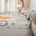 thumbnail image 4 of catabedysis Cute Camping Zipper Full Size Comforter Sets with Fitted Sheet and 2 Pillowcases For Girls,Kawaii S'Mores Print Zipper Bedding Set,Multicolor,Light Gray Reversible,4-Piece, 4 of 7