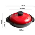 thumbnail image 2 of 1.5L/2.7L Household Soup Pot Traditional Double Ear Soup Pot Thickened Ceramic Casserole Cooking Pot High Temperature Resistant, 2 of 11