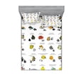 thumbnail image 2 of Ambesonne Fish Fitted Sheet & Pillow Sham Set, Underwater Aquatic Species, Twinxl, Yellow Blue Black, 2 of 3