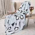 thumbnail image 4 of Throw Blanket for Couch Sofa and Bed, penguin tree star Super Soft Plush Throw Blanket, Fuzzy Cuteness Comfy Warm Washable Flannel Blanket & Throws for All Season 50"x40", 4 of 7