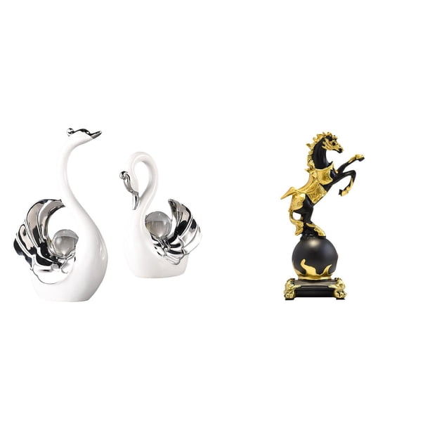 Colección De Estatuas Modernas, Figuras De Cisne, Figura De Caballo Para Sala De Estar, Dormitorio, Decoración De Mesa, Adorno, Escultura De Animal, Regalo De Inauguración De La Casa