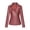 Pink, variant on IROINNID Women's Faux Leather Jacket Long Sleeve Solid Color Notch Lapel Outwear, Casual Leather Cardigan with Pocket Short Jacket