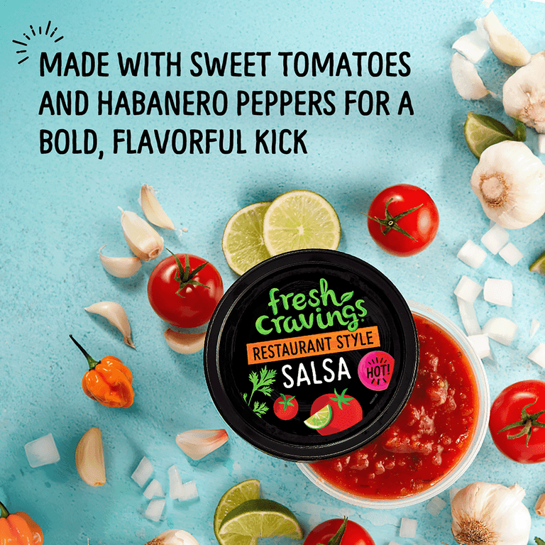 Fresh Cravings Hot Restaurant Style Salsa, 16 oz., Gluten-Free