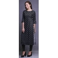 thumbnail image 3 of Moomaya Printed&nbsp;Straight&nbsp;Kurtis&nbsp;For Women 3/4 Sleeve Kurta Summer Tunic For Women, 3 of 6