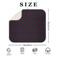 thumbnail image 4 of Green and Red Christmas Plaid Pattern Dish Drying Mat for Kitchen 1 Pack, Ultra Absorbent Microfiber Dishes Drainer Mats,16x18in(41x46cm), 4 of 6