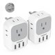 thumbnail image 1 of Adaptador de enchufe TESSAN tipo D de EE. UU. a India con 4 tomas de corriente alterna y 3 USB, 1 of 6
