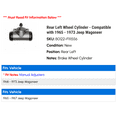 thumbnail image 2 of Rear Left Wheel Cylinder - Compatible with 1965 - 1973 Jeep Wagoneer 1966 1967 1968 1969 1970 1971 1972, 2 of 2