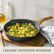 The Pioneer Woman Prairie Signature 14-Piece Cast Aluminum Cookware Set, Charcoal