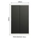 thumbnail image 3 of Ropero Closet Madesa Tokio 2 Puertas Corredizas Blanco/Negro, 3 of 10