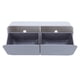thumbnail image 4 of Caja de maquillaje con tapa montada en la pared, organizador para almohadillas de algodón lavable y extraíble para baño, color blanco y gris, 4 of 12
