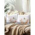 thumbnail image 2 of Outdoor Pillows Waterproof, White Pumpkin Fall Bedding Throw Pillows with Insert for Couch Sofa Bed, Thanksgiving Botanical Grey Striped 12x20 Inch Pillowcases Decorative Patio Pillow Set of 2, 2 of 8