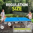 thumbnail image 5 of JOOLA Nova Plus All-Weather Table Tennis Table with Ping Pong Net Set, Size 9' x 5', Blue, 5 of 7