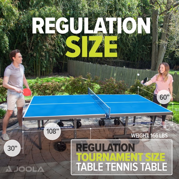 JOOLA Nova Plus All-Weather Table Tennis Table with Ping Pong Net