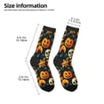 thumbnail image 2 of Kdxio Halloween Skull Print Children's Socks for Daily Wear and Sports Use Colorblock Mid-Calf Design Breathable Material, 2 of 5