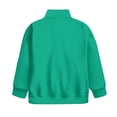 thumbnail image 5 of Uorisanigo Green Kids Girls Half Zip Pullover Sweatshirt Fall Trendy Quarter Zipper Cropped Sweatshirt Loose Long Sleeve Workout Shirts Comfy Pullover Jackets Sweaters, 5 of 7