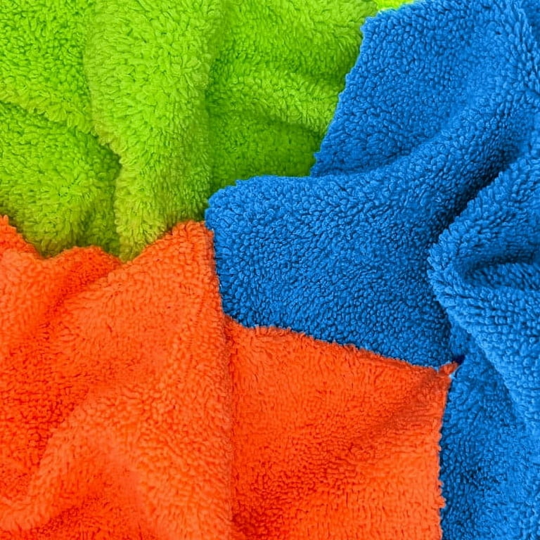 The Rag Company - All-Purpose Microfiber Terry Cleaning Towels - Commercial Grade, Highly Absorbent, Lint-Free, Streak-Free, Kit
