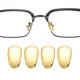 thumbnail image 1 of Grosor de almohadillas para nariz de gafas antideslizantes para monturas de plástico en color dorado, 1 of 7