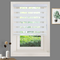 thumbnail image 1 of WYMO Zebra Blinds 33 x 84 INCH - Sheer Horizontal Blinds and Shades for Daytime and Nighttime - Light Filtering Roller Shades for Windows - White - Manual Control Stick, 1 of 8