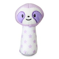 Spark Create Imagine Plush Sloth Hand-Grip Rattle Toy, Soft Baby Rattle, 6" Easy Grasp, Ages 0 Months