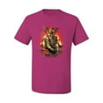 thumbnail image 2 of Wild Bobby, Undead Dark Knight, Pop Culture, Men Graphic Tees, Fuschia, Large, 2 of 3