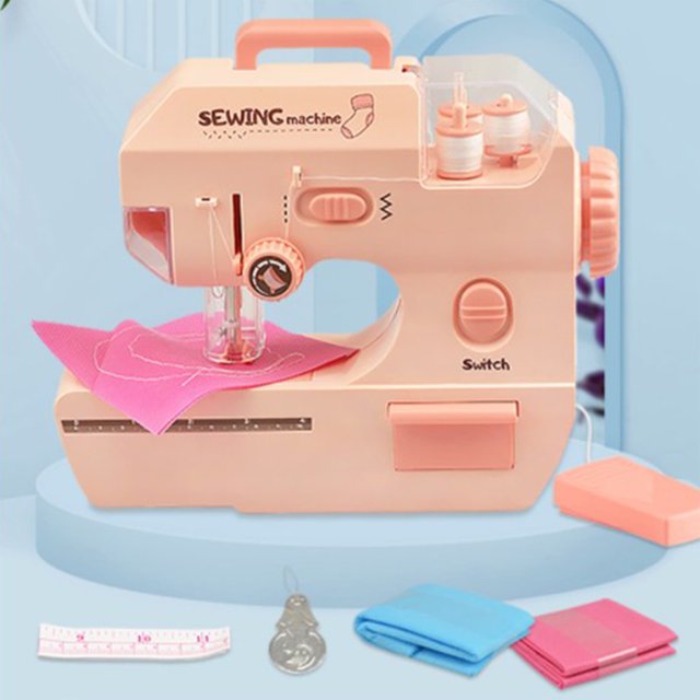 ZKCCNUK Juguetes para niños de 2 a 4 años Máquina de coser Simulación de hogar para niñas Pequeños electrodomésticos Máquina de coser Juego de rompecabezas Juguetes interactivos para padres e hijos